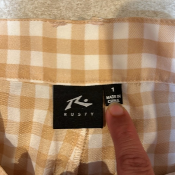 Rusty Tan Check Menswear Pleated Wide Leg Trousers Pants 1 - Picture 2 of 8